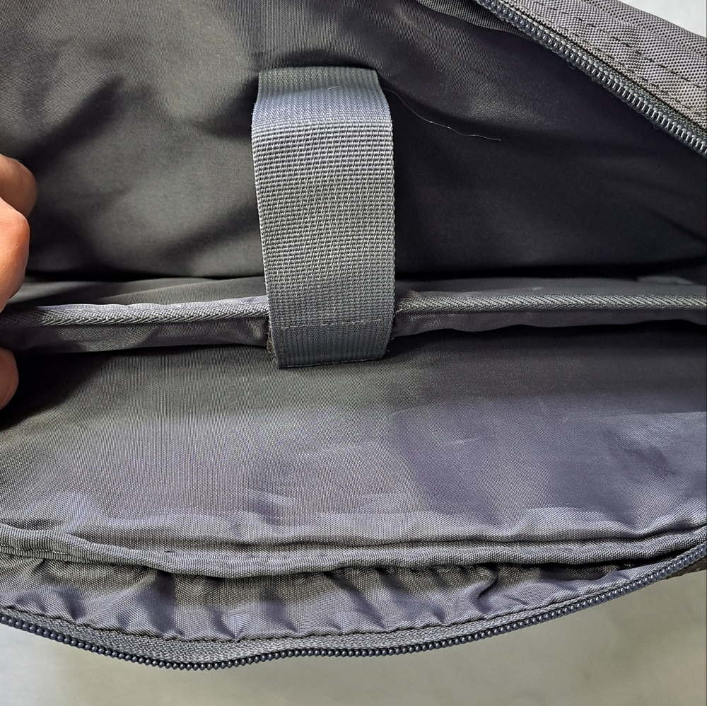 Samsonite Modern Laptop Computer Bag Shouldecross Charcoal Heather - Picture 12 of 15